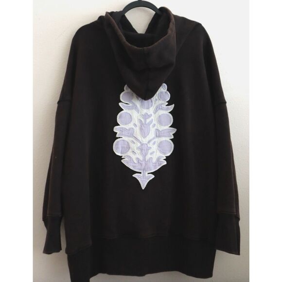 FP Movement OB1632414 Women's Sz L Black Sprint to the Finish Logo Hoodie - Picture 2 of 10